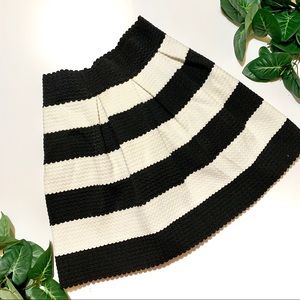 NWT Black and White Striped Skirt
